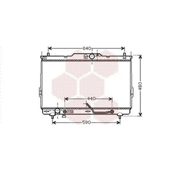 Radiator Motor HYUNDAI SANTA FE 1 2001->2006 Radiator apa 2.0 CRDI +/-A/C conducta 8MM ENG. Perioada 2000 2001 2002 2003 2004 2005 2006