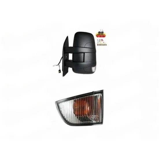 Oglinda IVECO DAILY 4 2006->2012 Oglinda exterioara electrica cu incalzire (cu semnal) (cu lampa pozitie W16W si senzor temp) (7+4 PIN) scurt STANGA Perioada 2011 2012 2013 2014