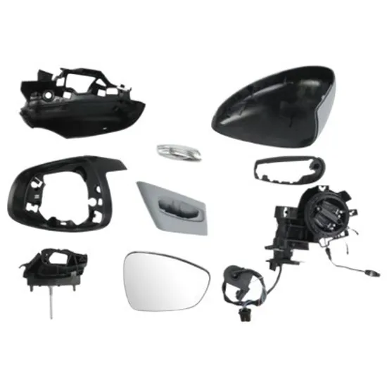Oglinda exterioara dreapta CITROEN C5 3 Sedan RD 2008-> perioada 2010 2011 2012 2013 2014 2015 pana la an de fabricatie 2014, cromat, semnal alb, cu semnal, numar pini 9, cu incalzire, cu senzor de temperatura, cu semnal, cu semnal, prevopsit grund,