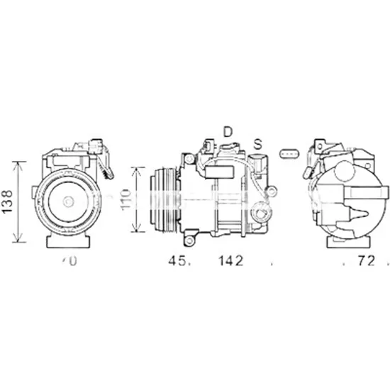 Compresor aer conditionat MERCEDES CLS C218 2011->2017 pentru CLS 250 CDI / BlueTEC / d , perioada 2011 2012 2013 2014 2015 2016 2017