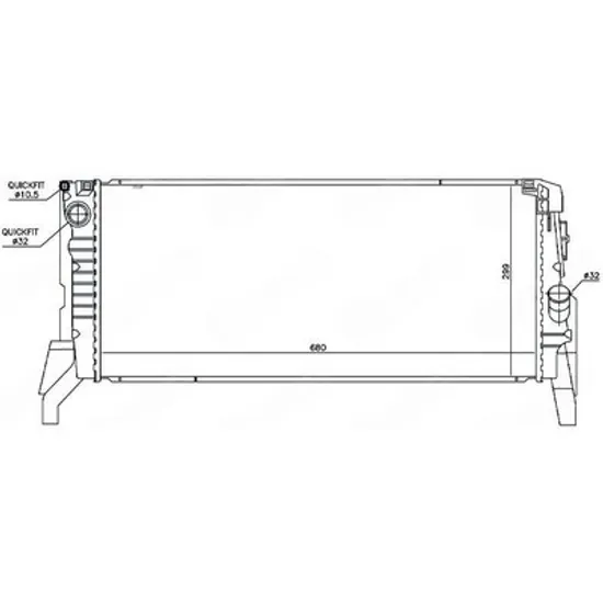 Radiator Motor MINI MINI COOPER F55 2013-> Radiator apa motor 2.0 (COOPER S) benzina manuala-automatic (688x299x27) Perioada 2015 2016 2017 2018 2019 2020 2021