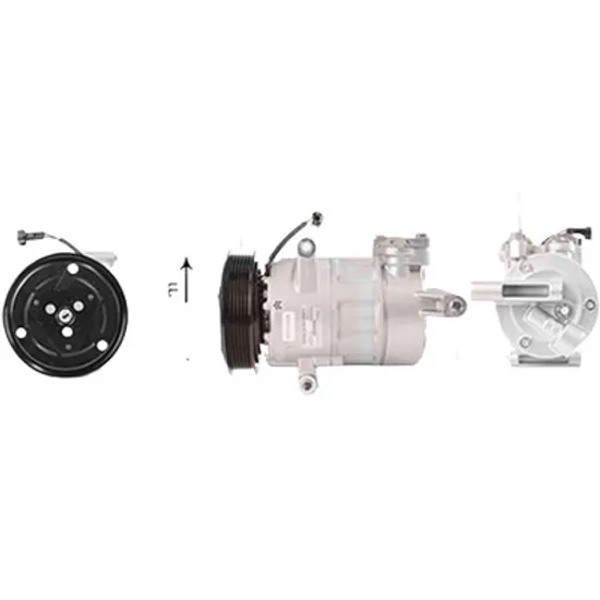 Compresor aer conditionat FORD TOURNEO 1994->2014 2.2 TDCi 81KW 110CP , pentru motor 0 perioada 2006 2007 2008 2009 2010 2011 2012 2013 2014