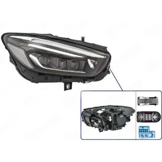 Faruri MERCEDES B-CLASS W247 2018-> Far FULL LED adaptiv (fara LOGO) (HELLA) DREAPTA Perioada 2018 2019 2020 2021 2022 2023