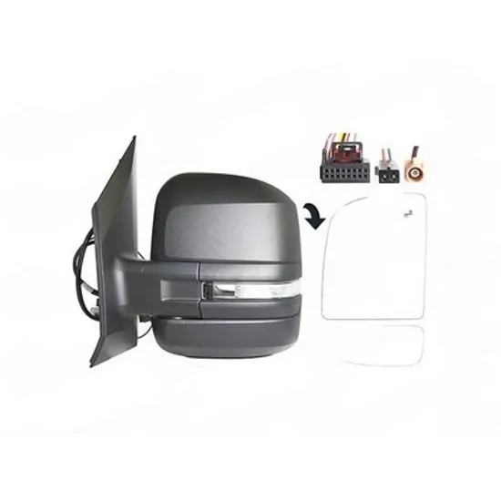 Oglinda VW CRAFTER 2 2016-> Oglinda exterioara electrica cu incalzire cu rabatare electrica scurt (cu semnal si senzor banda si antena) (10PIN) STANGA Perioada 2016 2017 2018 2019 2020 2021