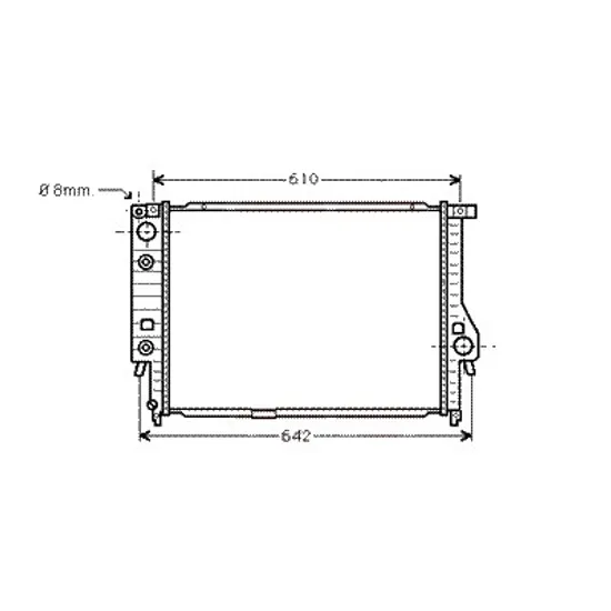 Radiator apa BMW 3 E36 1990->1998 pentru 325 td, perioada 1991 1992 1993 1994 1995 1996 1997 1998