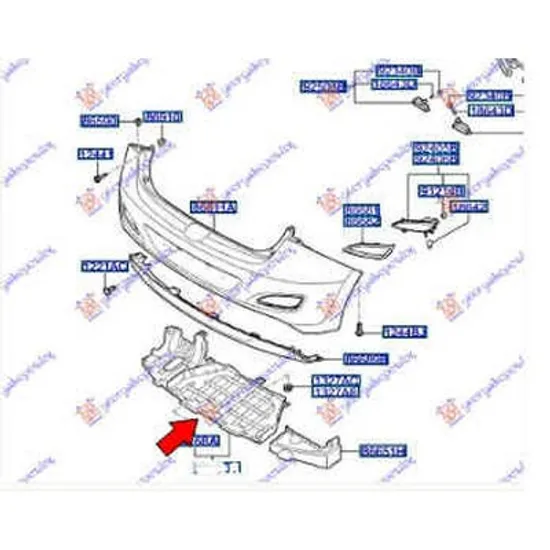Bandou Bara spate HYUNDAI i30 2012->2017 Bandou bara spate inferior original 3 usi 2012->2014 Perioada 2012 2013 2014 2015