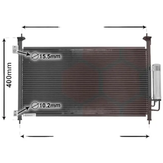 Radiator aer conditionat CHEVROLET AVEO SEDAN T250 2005-> 1.2 55KW 75CP , pentru motor LMU perioada 2008 2009,2010,2011,2012 2013