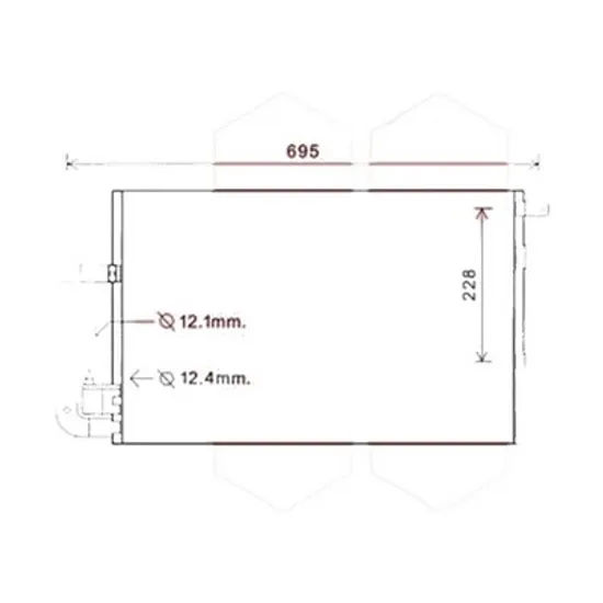 Radiator aer conditionat OPEL MOVANO B 2010->2020 pentru 2.3 CDTI RWD , perioada 2010 2011 2012 2013 2014 2015 2016 2017 2018 2019 2020 2021