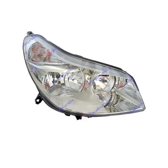 Far dreapta CITROEN C5 2 2004-> perioada 2004 2005 fara motor reglaj, semnal transparent, cu reglaj distanta iluminare automat, cu bec H7/H1