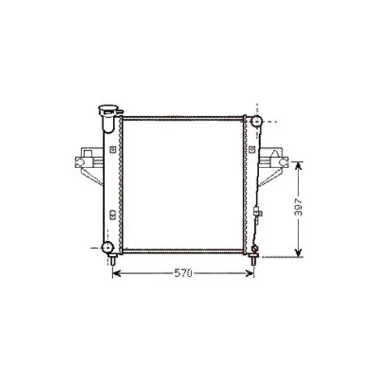 Radiator apa JEEP CHEROKEE LIBERTY KJ 2001->2008 pentru 2.4 Laredo, perioada 2001 2002 2003 2004