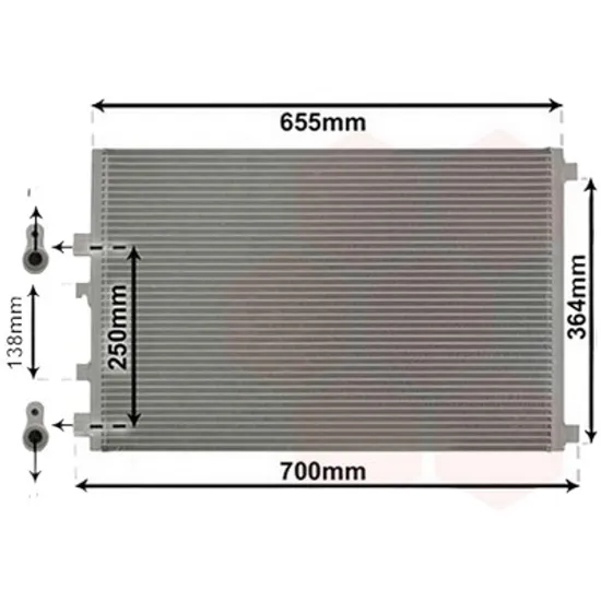 Radiator aer conditionat SKODA SUPERB 3 2015-> pentru 1.4 TSI PHEV, perioada 2020 2021 2022 2023 2024 2025