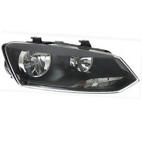 Faruri VW POLO 6R1 2009->2020 Far reglaj electric dublu negru E dreapta Perioada 2009 2010 2011 2012 2013 2014 2015 2016 2017
