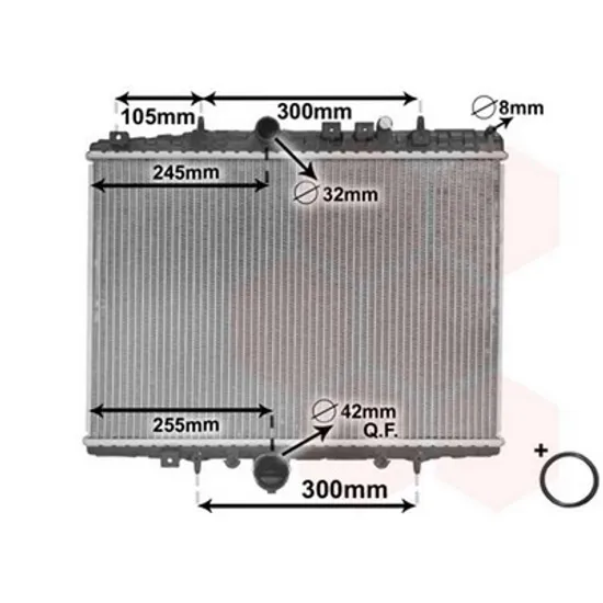 Radiator Motor CITROEN C5 1 2001->2005 Radiator 2.0 benzina/diesel manuala +/-A/C 38x56 Perioada 2001 2002 2003 2004 2005
