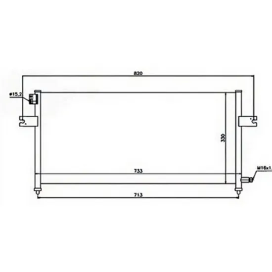 Radiator Aer Conditionat NISSAN NAVARA D22 1997->2008 Radiator condensator aer conditionat 2.4 benzina 2.5 TD 15.2 mm (700x320x16) (KOYO) Perioada 1997 1998 1999 2000 2001 2002 2003 2004 2005 2006 2007 2008