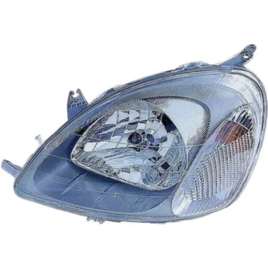 Far stanga TOYOTA YARIS 1999->2005 perioada 1999 2000 2001 2002 2003 2004 2005 pana la an de fabricatie 06/2003, cu motor reglaj, semnal alb, cu reglaj electric, cu bec H4