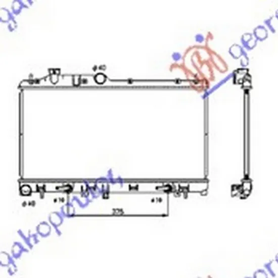Radiator Motor SUBARU LEGACY 4 2003->2009 Radiator apa 2.0-2.5i->2016V 34x68.5x16 cv automata Perioada 2003 2004 2005 2006 2007 2008 2009