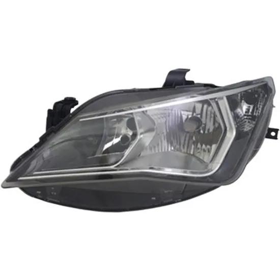 Far stanga SEAT IBIZA 4 2008->2017 perioada 2011 2012 2013 2014 2015 de la an de fabricatie 04/2012, pana la an de fabricatie 2015, fara motor reglaj, cromat, semnal transparent, cu reglaj electric, cu bec H7/H7