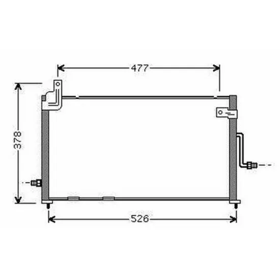 Radiator Aer Conditionat DAEWOO MATIZ 1998->2010 Radiator aer conditionat 0,8 6V - 1,0 8V (50x30,2x2,0) Perioada 1998 1999 2000 2001 2002 2003 2004 2005 2006