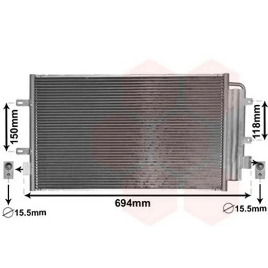 Radiator Aer Conditionat IVECO DAILY 4 2006->2012 Radiator aer conditionat 2.3 - 3.0 T.D (56.5x36.1x16) Perioada 2006 2007 2008 2009 2010 2011