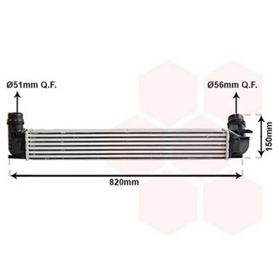 Intercooler RENAULT SCENIC 2 2003->2009 Radiator intercooler 1,2 - 1,4TCE1,5DCi 655x90x80 Perioada 2003 2004 2005 2006 2007 2008