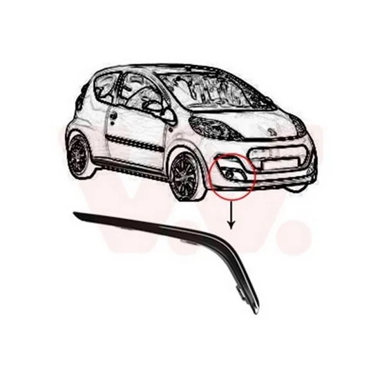 Bandou bara fata PEUGEOT 107 2005->2014 Bandou bara fata pentru vopsit dreapta, 2012-> Perioada 2012 2013 2014 2015 2016 2017 2018