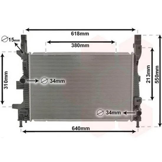 Radiator Motor FORD TRANSIT CONNECT 2014-> Radiator 1.5 TDCi cv automata diesel 546x351x26 Perioada 2013 2014 2015 2016 2017 2018 2019 2020 2021 2022