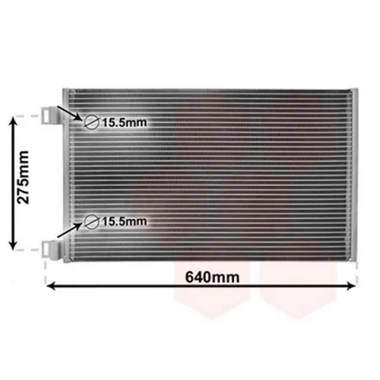 Radiator Aer Conditionat RENAULT KANGOO 2008->2020 Radiator aer conditionat 1,6i - 16V - 1,5DCi 57,5x35,5x12 Perioada 2008 2009 2010 2011 2012 2013 2014