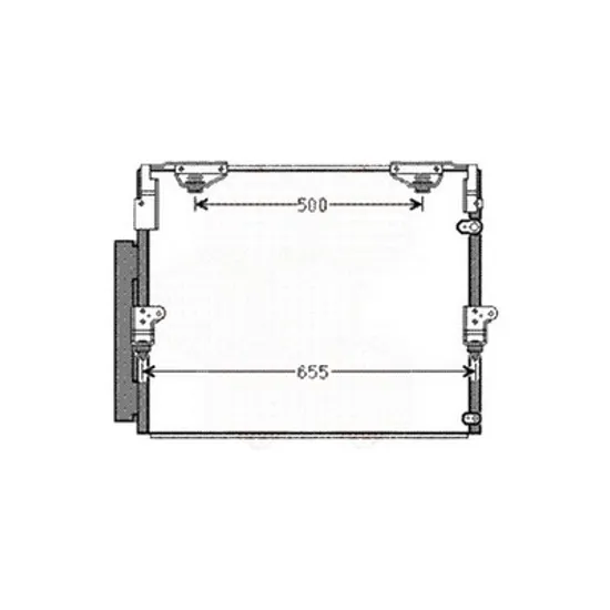 Radiator aer conditionat MERCEDES CLK C209 2002->2009 pentru 200 CGI , perioada 2003 2004 2005 2006 2007 2008 2009