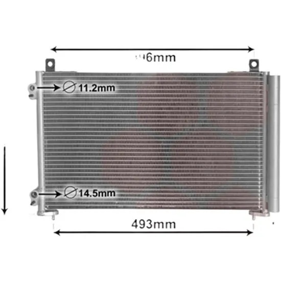 Radiator aer conditionat CITROEN GRAND C4 2018-> 1.5 BlueHDi 130 96KW 131CP , pentru motor YHZ (DV5RC) perioada 2018 2019,2020,2021,2022 2023