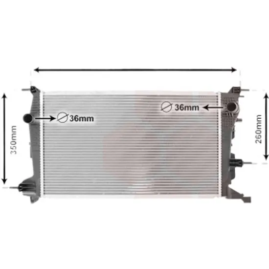 Radiator apa RENAULT GRAND SCENIC 3 2009->2016 1.5 dCi 78KW 106CP , pentru motor K9K 832 perioada 2009 2010,2011,2012,2013 2014