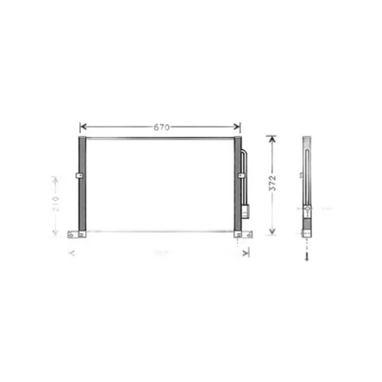 Radiator Aer Conditionat FORD MONDEO 3 2000->2007 Radiator aer conditionat ->2002 tote modelele /DS (63x36x2.2) Perioada 2000 2001 2002