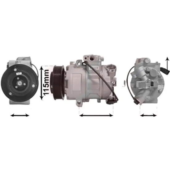 Compresor aer conditionat VW POLO 9N 2001->2012, FOX 2003->2014, POLO 6R1 2009->2020 pentru 1.4, perioada 2002 2003 2004 2005 2006 2007 2008 2009 2010 2011 2012 2013 2014