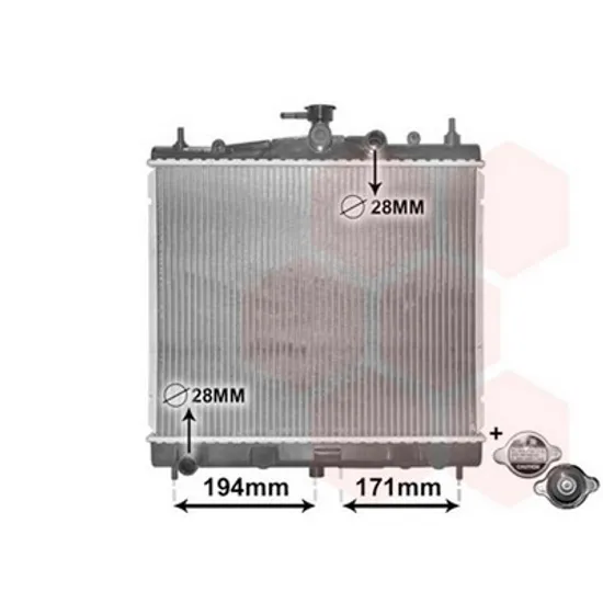 Radiator Motor RENAULT CLIO 3 2005->2014 Radiator apa 1.4-1.6 benzina (38x44x1.6) (KOYO) Perioada 2005 2006 2007 2008 2009 2010 2011 2012