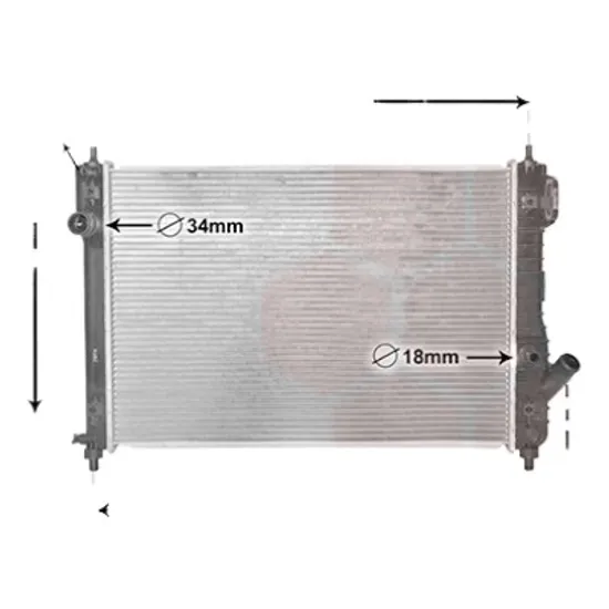 Radiator apa CHEVROLET AVEO SEDAN T250 2005-> 1.4 74KW 101CP , pentru motor LDT perioada 2008 2009,2010,2011,2012 2013