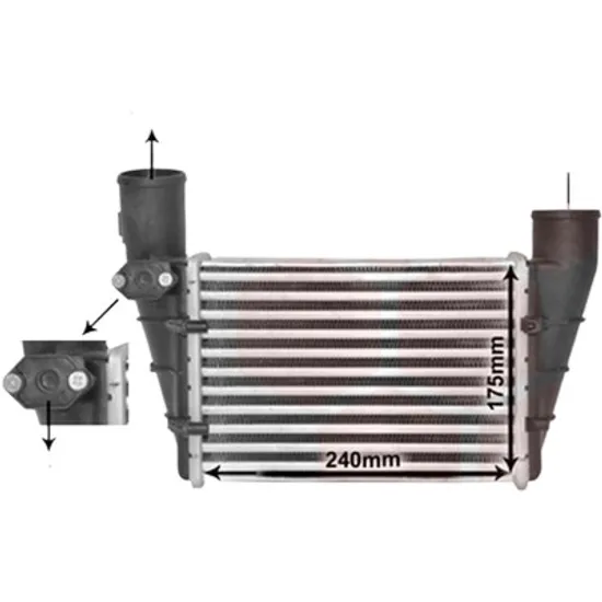 Intercooler AUDI A6 C5 1997->2005 1.9 TDI 85KW 115CP , pentru motor AJM perioada 2000 2001,2002,2003,2004 2005