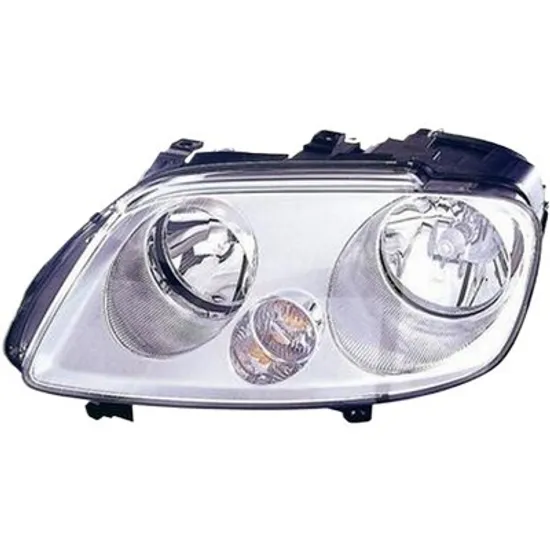 Far stanga VW TOURAN 2003->2010 perioada 2003 2004 2005 2006 2007 de la an de fabricatie 05/2004, pana la an de fabricatie 2007, cu motor reglaj, semnal transparent, cu reglaj electric, cu bec H7/H1