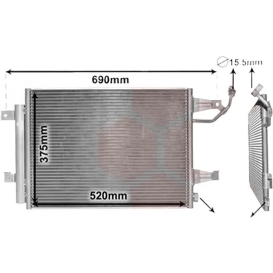 Radiator aer conditionat BMW 4 Cabriolet F33 2013-> 440 i xDrive 240KW 326CP , pentru motor B58 B30 A perioada 2016 2017,2018,2019,2020 2021