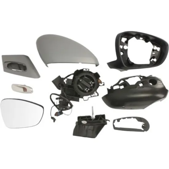 Oglinda exterioara dreapta CITROEN C5 3 Sedan RD 2008-> perioada 2010 2011 2012 2013 2014 2015 pana la an de fabricatie 2014, cromat, semnal alb, cu semnal, numar pini 14, cu incalzire, cu memorie, cu senzor de temperatura rabatare electrica, cu semnal, prevopsit grund,