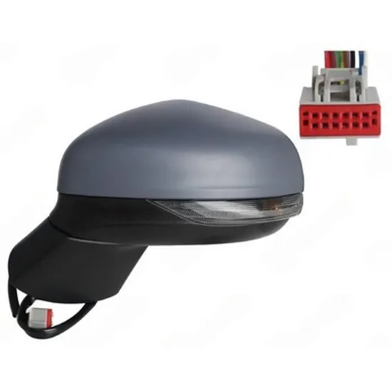 Oglinda FORD PUMA 2019-> Oglinda exterioara electrica cu incalzire cu rabatare electrica pentru vopsit (cu semnal si lampa de podea ) 10 PIN STANGA Perioada 2020 2021 2022 2023 2024 2025