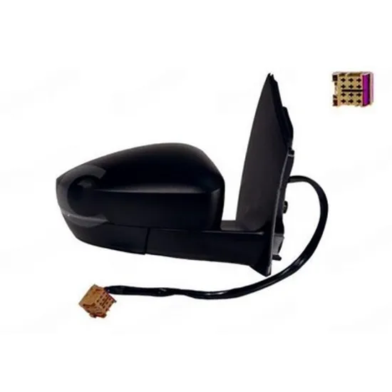 Oglinda VW POLO 6R1 2009->2020 Oglinda exterioara electrica cu incalzire pentru vopsit (cu semnal) (mufa patrata) DREAPTA Perioada 2009 2010 2011 2012 2013 2014