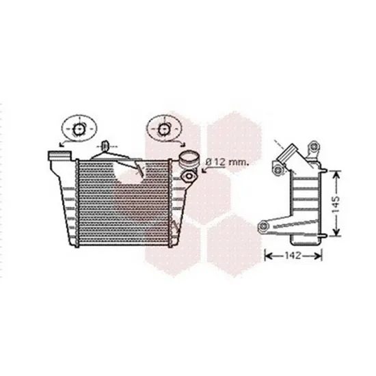 Intercooler VW POLO 9N 2001->2012 Radiator intercooler 1,9TDi 18x19x64 BUT Perioada 2001 2002 2003 2004 2005 2006 2007 2008
