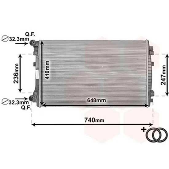 Radiator Motor SEAT LEON 2012-> Radiator apa 1.0 TSi-1.2-1.4 TFSi-1.6-2.0.TDi Perioada 2012 2013 2014 2015 2016 2017