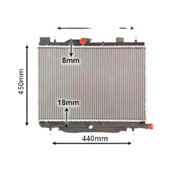 Radiator apa SUZUKI SWIFT 3 2005->2010 1.3 DDiS 55KW 75CP , pentru motor D13A, Z 13 DTJ perioada 2005 2006,2007,2008,2009 2010
