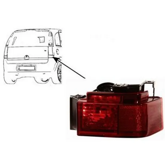 Stop Ceata Spate OPEL MERIVA A 2003->2010 Lampa ceata in bara spate dreapta, fumuriu Perioada 2003 2004 2005 2006 2007 2008 2009 2010