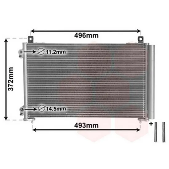 Radiator Aer Conditionat PEUGEOT 206 1998->2007 Radiator aer conditionat 1.6 HDi diesel (530x350x16) motor DV6TED4 Perioada 1998 1999 2000 2001 2002 2003 2004