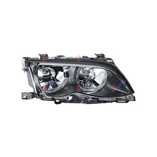 Faruri BMW 3 E46 1997->2005 Far dreapta cu reglaj electric, H7/H7, cromat, ptr Limuzina/Touring (E46 Sedan/Break 10.01-11.05) Perioada 2001 2002 2003 2004 2005