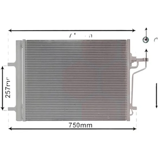 Radiator aer conditionat RENAULT KANGOO 1997->2007 1.5 dCi 48KW 65CP , pentru motor K9K 700, K9K 702, K9K 704 perioada 2001 2002,2003,2004,2005 2006