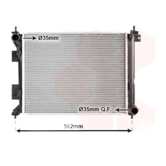Radiator apa HYUNDAI i20 2008->2015 1.1 CRDi 55KW 75CP , pentru motor D3FA perioada 2012 2013,2014 2015