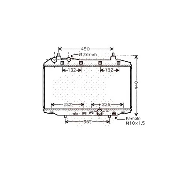 Radiator apa HONDA CIVIC 8 2005-> 1.4 73KW 100CP , pentru motor L13Z1 perioada 2008 2009,2010,2011,2012 2013