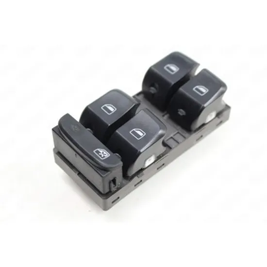 Butoane usa AUDI A4 B8 2007->2015 Panou butoane usa fata pentru 4 usi (10pin) (cromat/negru) STANGA Perioada 2011 2012 2013 2014 2015